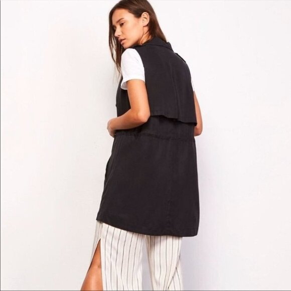 BB Dakota black Adam Utility Tencel waterfall vest - Picture 2 of 15